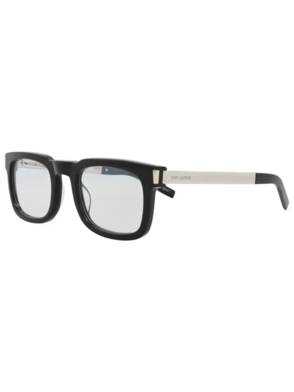 New Saint Laurent Unisex Square/Rectangle Black Silver Transparent Fashion Desig